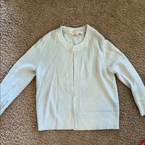 Ann Taylor LOFT baby blue 3/4 sleeve cardigan